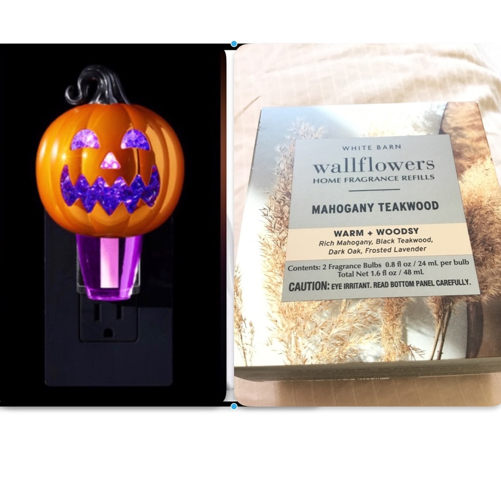 Bath and Body Works Jack O Lantern Wallflowers Scent Plug Nightligh With…